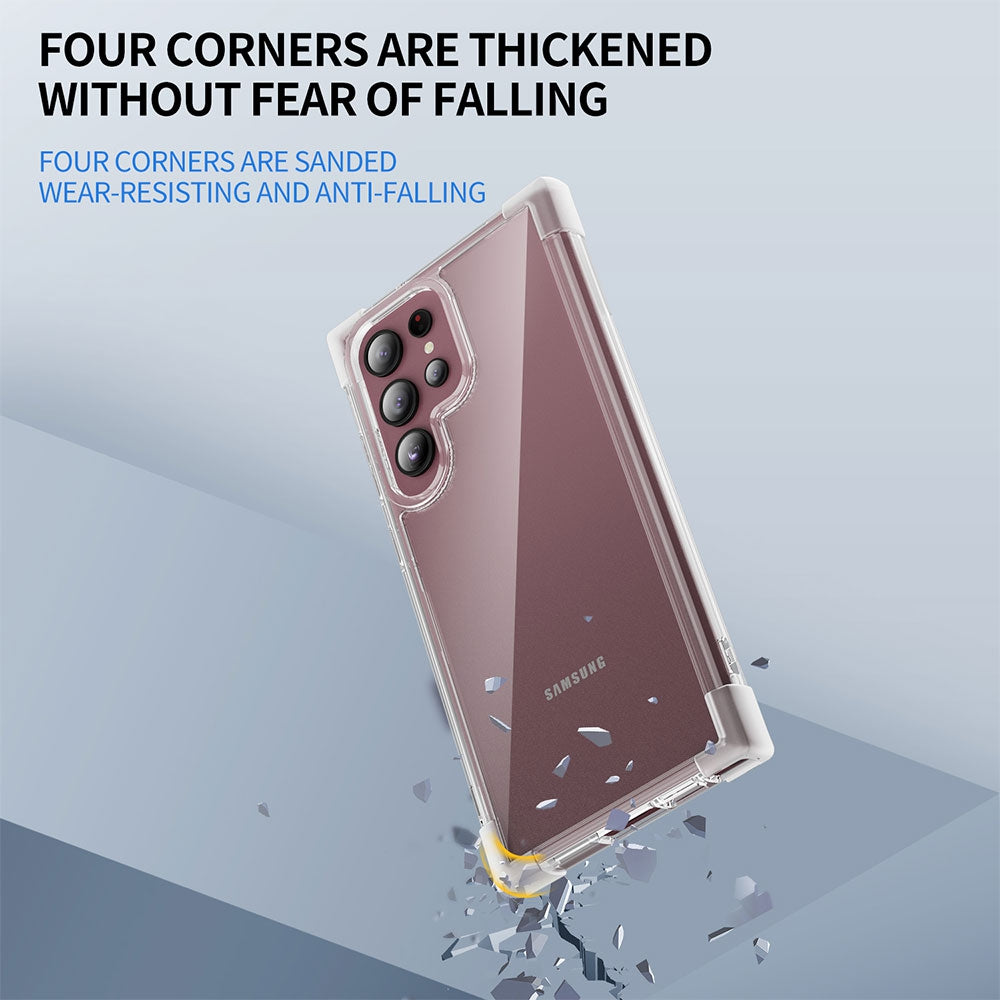 Anti-Shock Space Protective Clear Case Cover for Samsung Galaxy S21 Ultra - Transparent