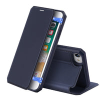 Thumbnail for SKIN-X Series Magnetic Flip Case Cover for iPhone 7 / 8 / SE - Black