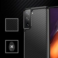 Thumbnail for Carbon Fiber Hard Shield Case Cover for Samsung Galaxy S21 Plus