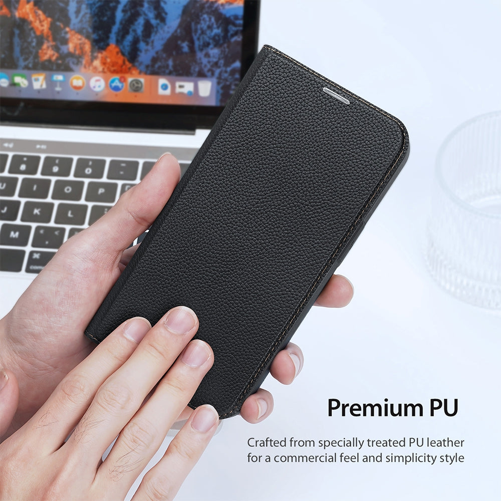 SKIN-X Series Magnetic Flip Case Cover for iPhone 14 Pro Max - Black