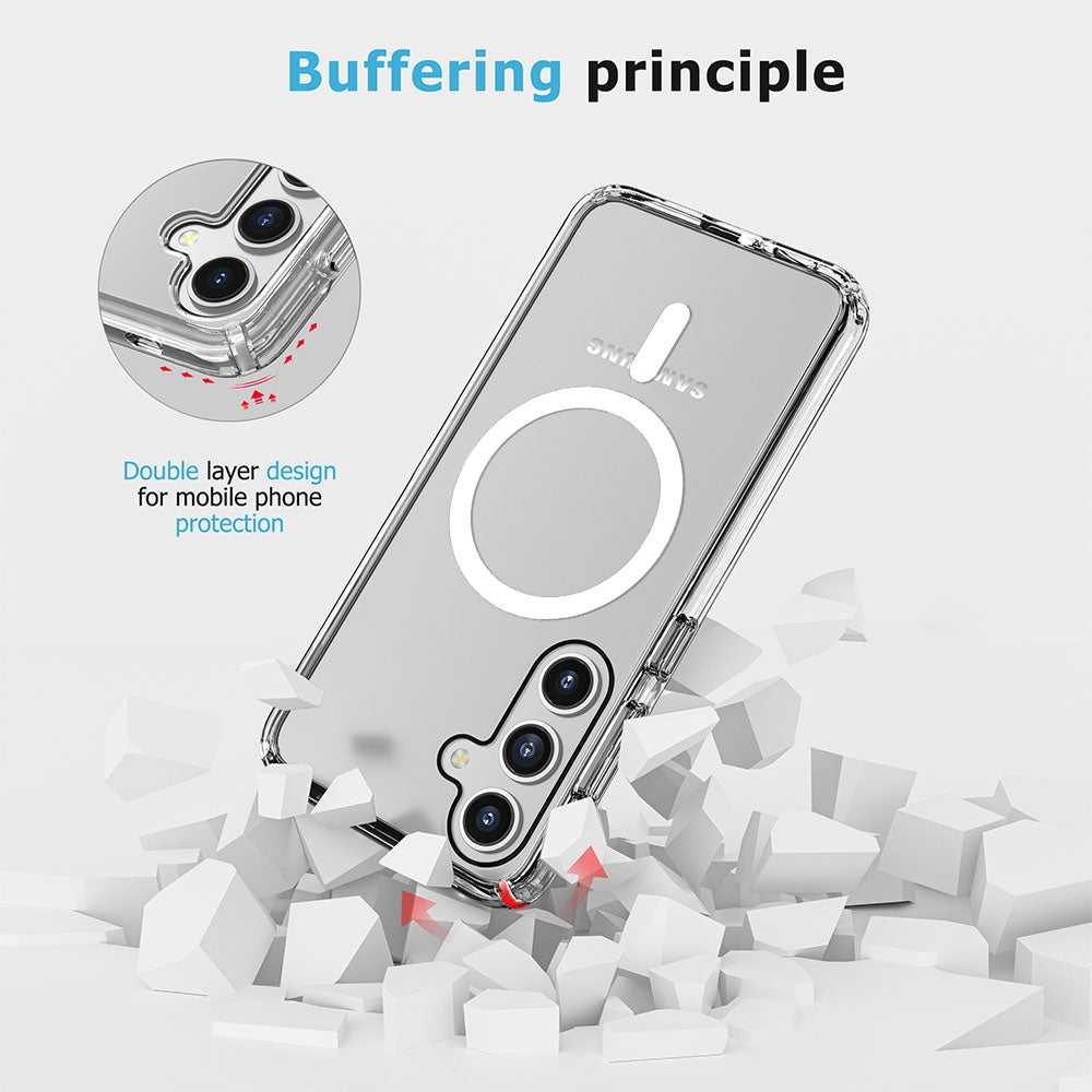 Samsung Galaxy S24 Plus Clear Shockproof MagSafe Case Cover - Clear