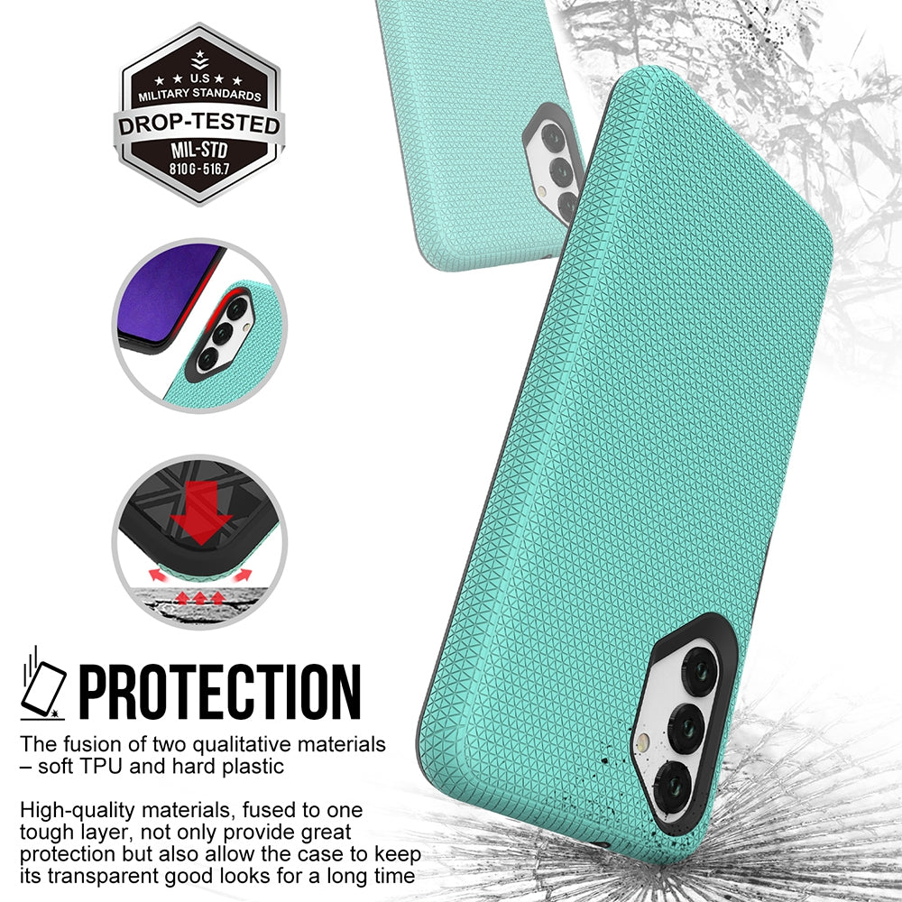 Samsung Galaxy A13 Heavy-Duty Armor Case Cover - Black