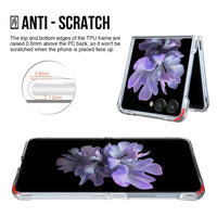 Thumbnail for Crystal Clear Transparent Case Cover With Magnetic Ring for Samsung Galaxy Z Flip7 - Transparent