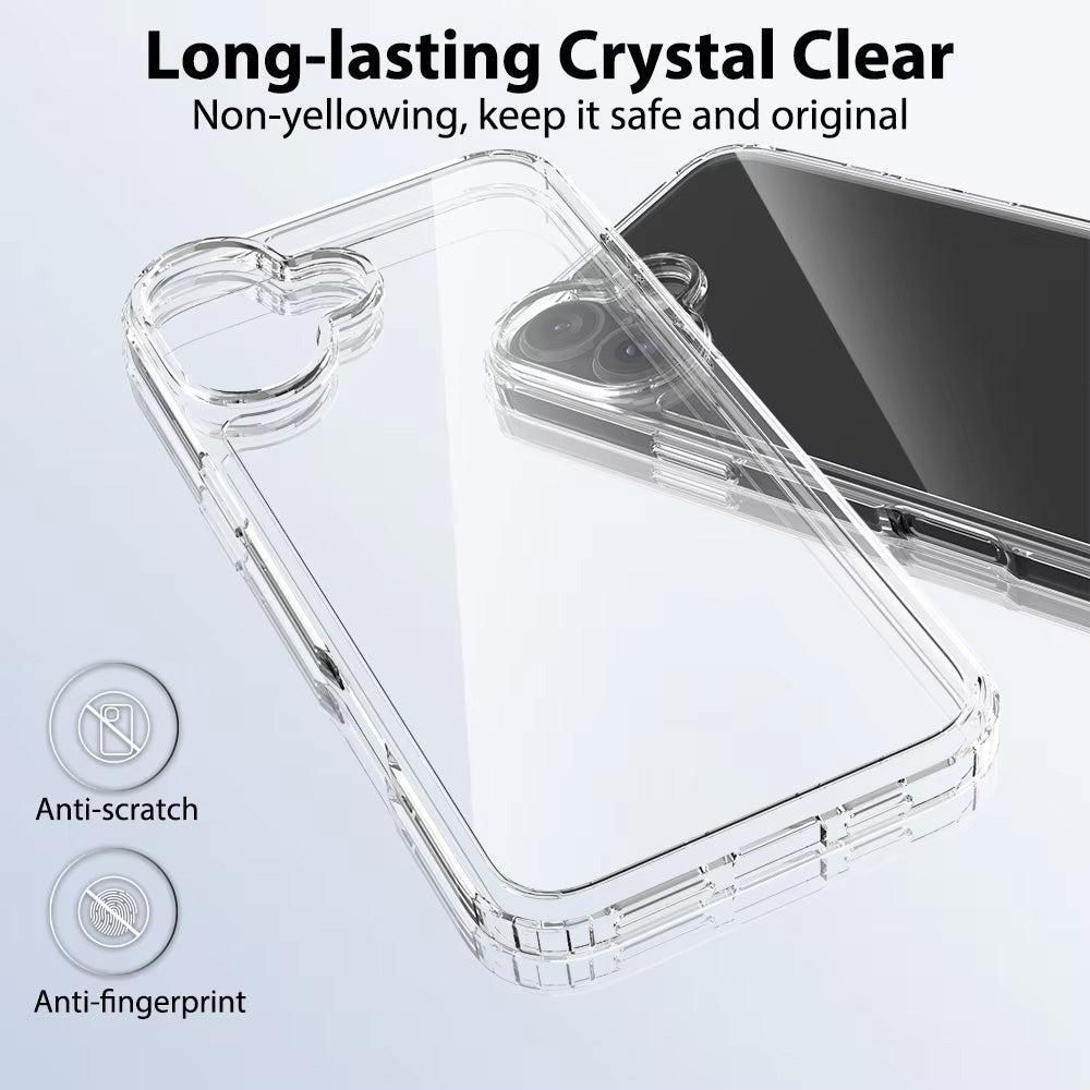iPhone 16 Plus Clear Shockproof Case Cover - Clear