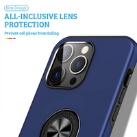 Thumbnail for iPhone 14 Compatible Case Cover With Shockproof And Magnetic Ring Holder - Navy