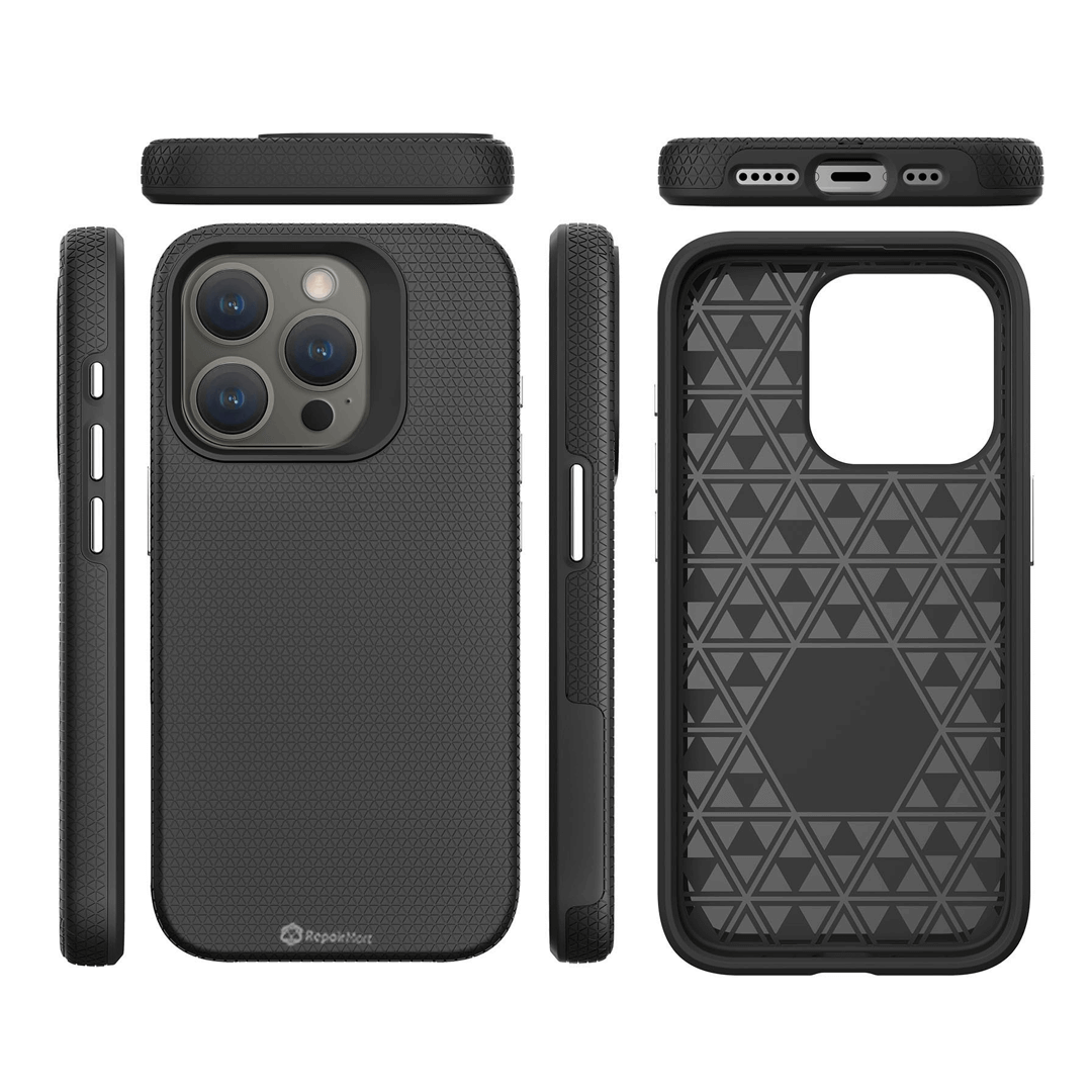 iPhone 14 Pro Compatible Case Cover With Shockproof Rugged Cover - Black