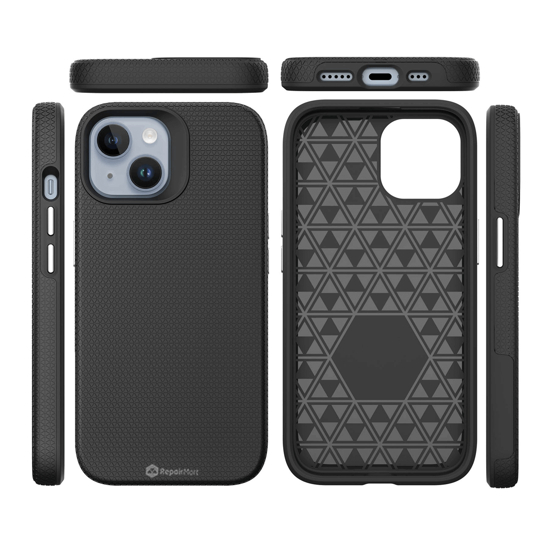 iPhone 14 Compatible Case Cover With Shockproof Rugged Cover - Black