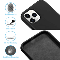 Thumbnail for iPhone 15 Liquid Silicone Case Cover - Washable, Shock-Proof, Drop-Resistant, Ultra-Soft, Scratch-Free, Durable- Black