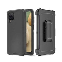 Thumbnail for Samsung Galaxy A12 Heavy-Duty Armor Case Cover - Black