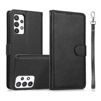 Thumbnail for Samsung Galaxy A32 Leather Wallet Flip MagSafe Case Cover - Black