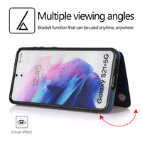 Thumbnail for Samsung Galaxy S21 Plus Leather Wallet Flip Case Cover - Black