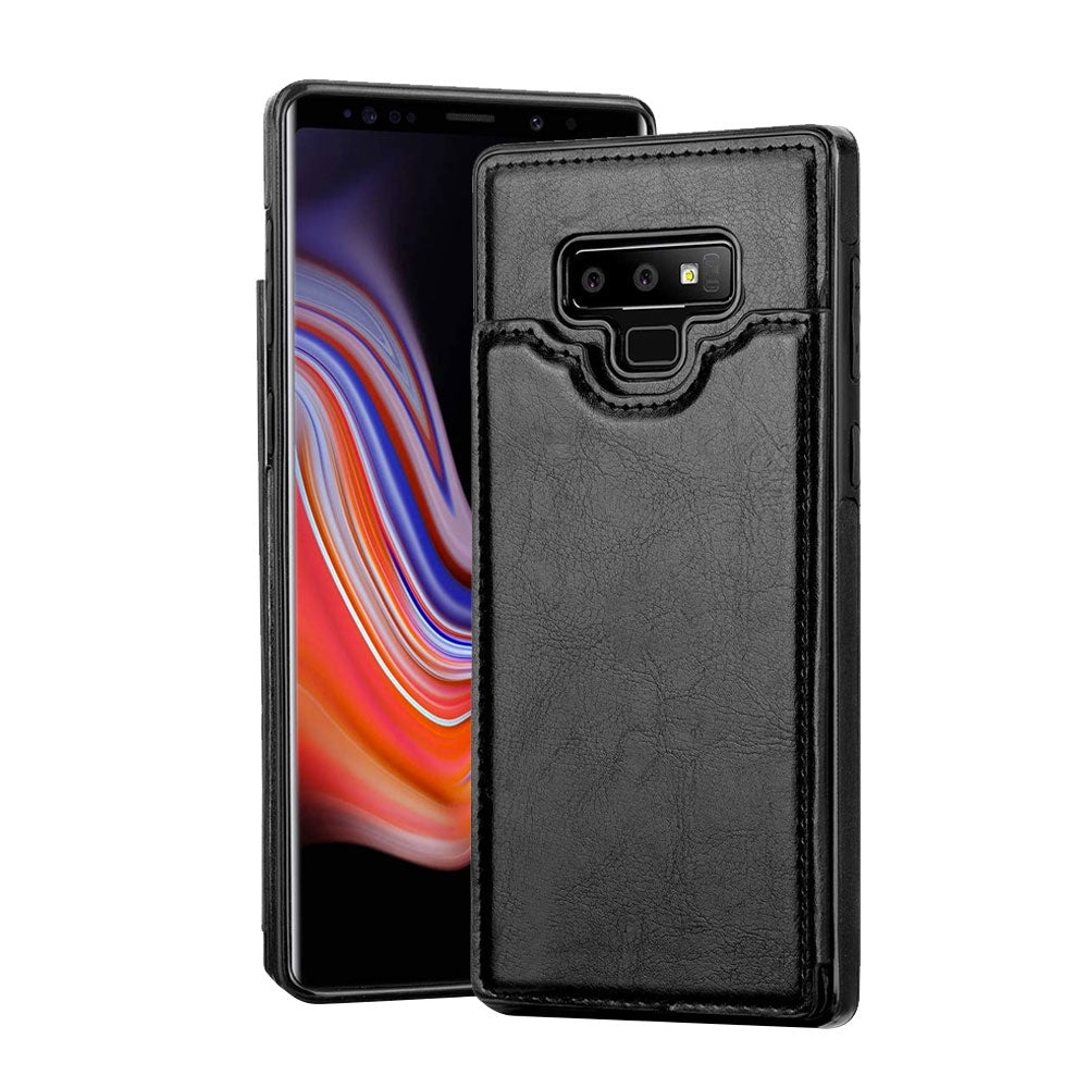 Samsung Galaxy Note 9 Leather Wallet Flip Case Cover - Black