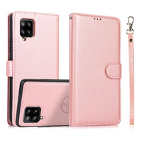 Thumbnail for Samsung Galaxy A12 Leather Wallet Flip MagSafe Case Cover - Black