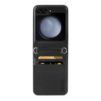 Thumbnail for samsung-galaxy-z-flip5-leather-wallet-flip-case-cover-black-23122 Black