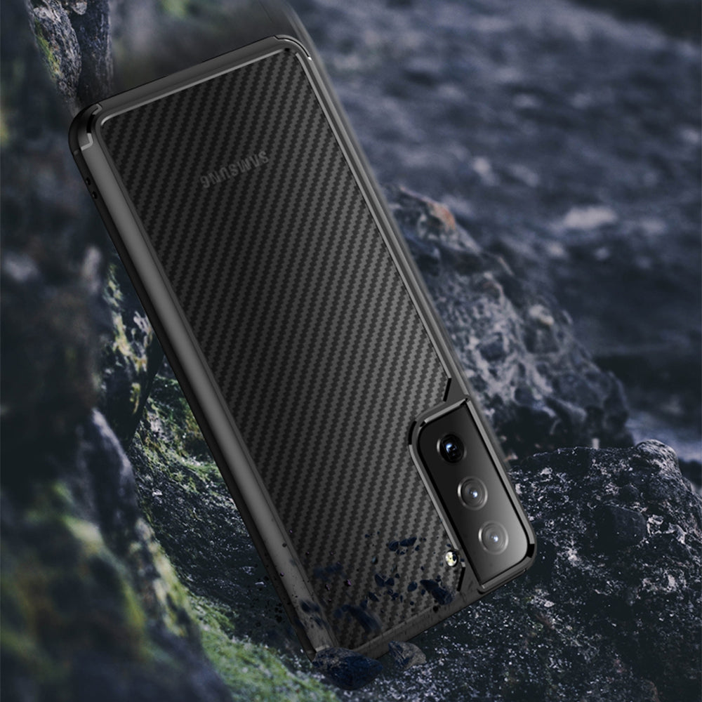 Carbon Fiber Hard Shield Case Cover for Samsung Galaxy S21 Plus
