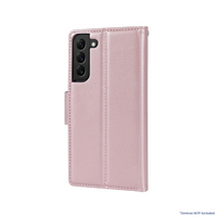 Thumbnail for Samsung Galaxy S23 Compatible Case Cover With 2-in-1 Detachable Magnetic Flip Leather Wallet - Rose Gold