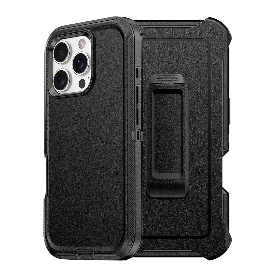 iPhone 16 Pro Max Tough Armor Case Cover: Shockproof Armour, Hard Plastic, Belt Clip Kickstand, 360 Degree Rotation, Rugged & MagSafe Compatible