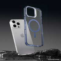 Thumbnail for iPhone 16 Pro Lens Flip Stand Case Cover: Transparent, Magsafe Compatible, Durable Design - Black