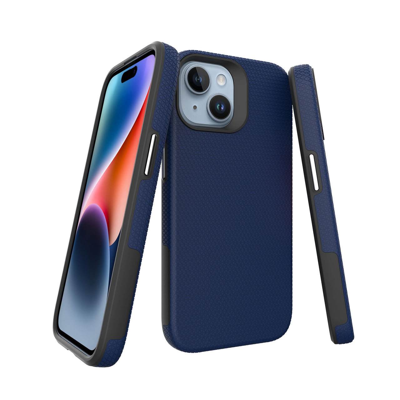 iPhone 15 Plus Heavy-Duty Armor Case Cover - Black