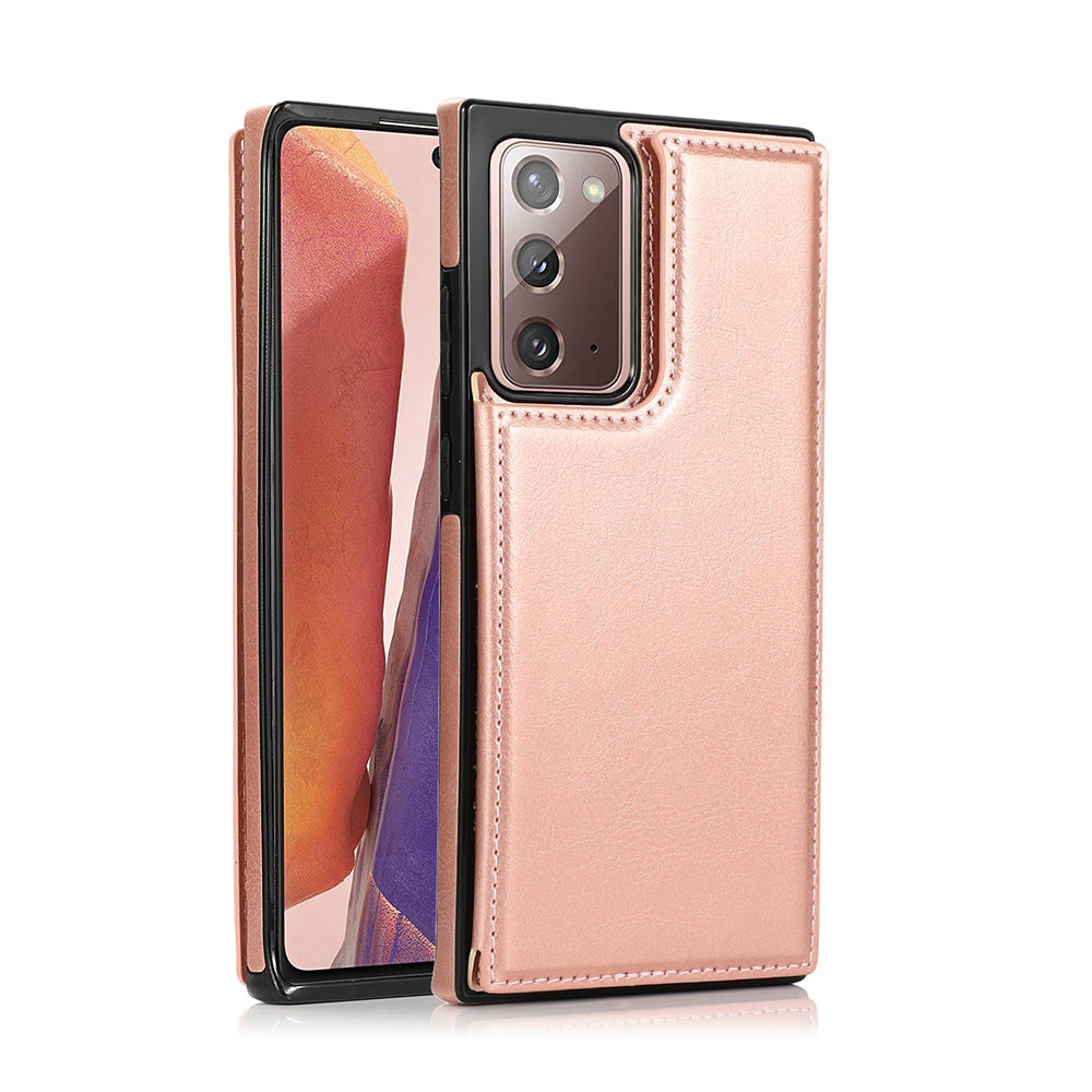 Samsung Galaxy Note 20 Leather Wallet Flip Case Cover - Black