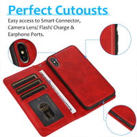 Thumbnail for iPhone XS Max Leather Wallet Flip MagSafe Case Cover - Black