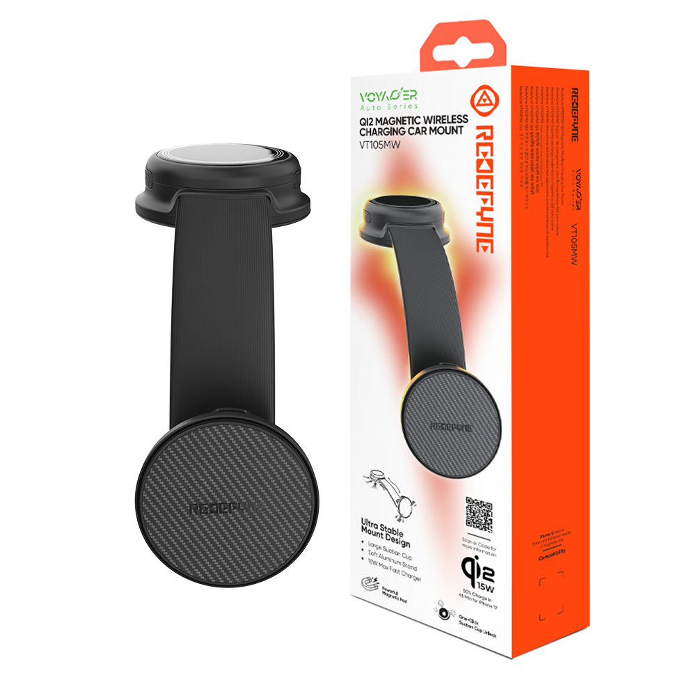 REDEFYNE VT105MW Metal Arm QI2 Magnetic Wireless Charging Car Mount