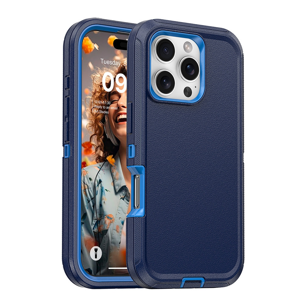 iPhone 16 Pro Heavy-Duty Armor Case Cover - Black