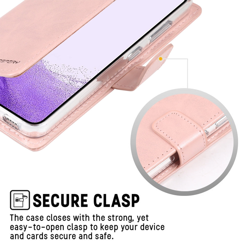 Samsung Galaxy S23 Leather Wallet Flip Case Cover - Black