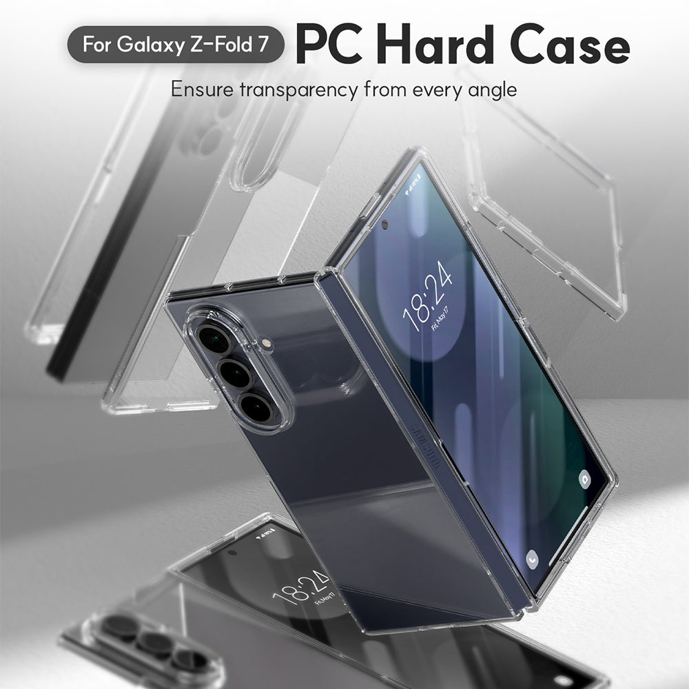 Samsung Galaxy Z Fold7 Clear Shockproof Case Cover - Clear