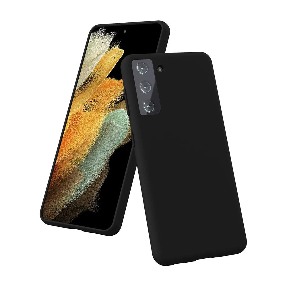 Liquid Silicone Case Cover for Samsung Galaxy S21 FE 5G - Black