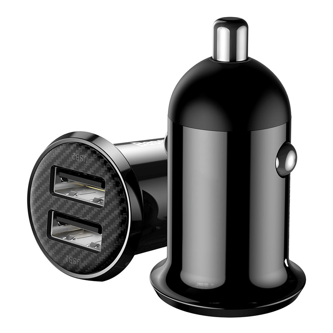 Car Charger (Dual USB 4.8A) - Power Up Your Journey with Style and Efficiency-Black