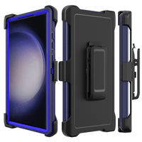 Thumbnail for Samsung Galaxy S24 Ultra Compatible Case Cover With Shockproof Robot Armor Hard Plastic And Belt Clip - Black