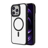 Thumbnail for iPhone 15 Plus Compatible Case Cover With Transparent Magnetic Metal Camera Lens Compatible With Magsafe Technology - Black