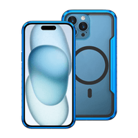 Thumbnail for iPhone 15 Pro Max Compatible Armor Case Cover Premium Shockproof Heavy Duty Compatible with MagSafe Technology - Blue
