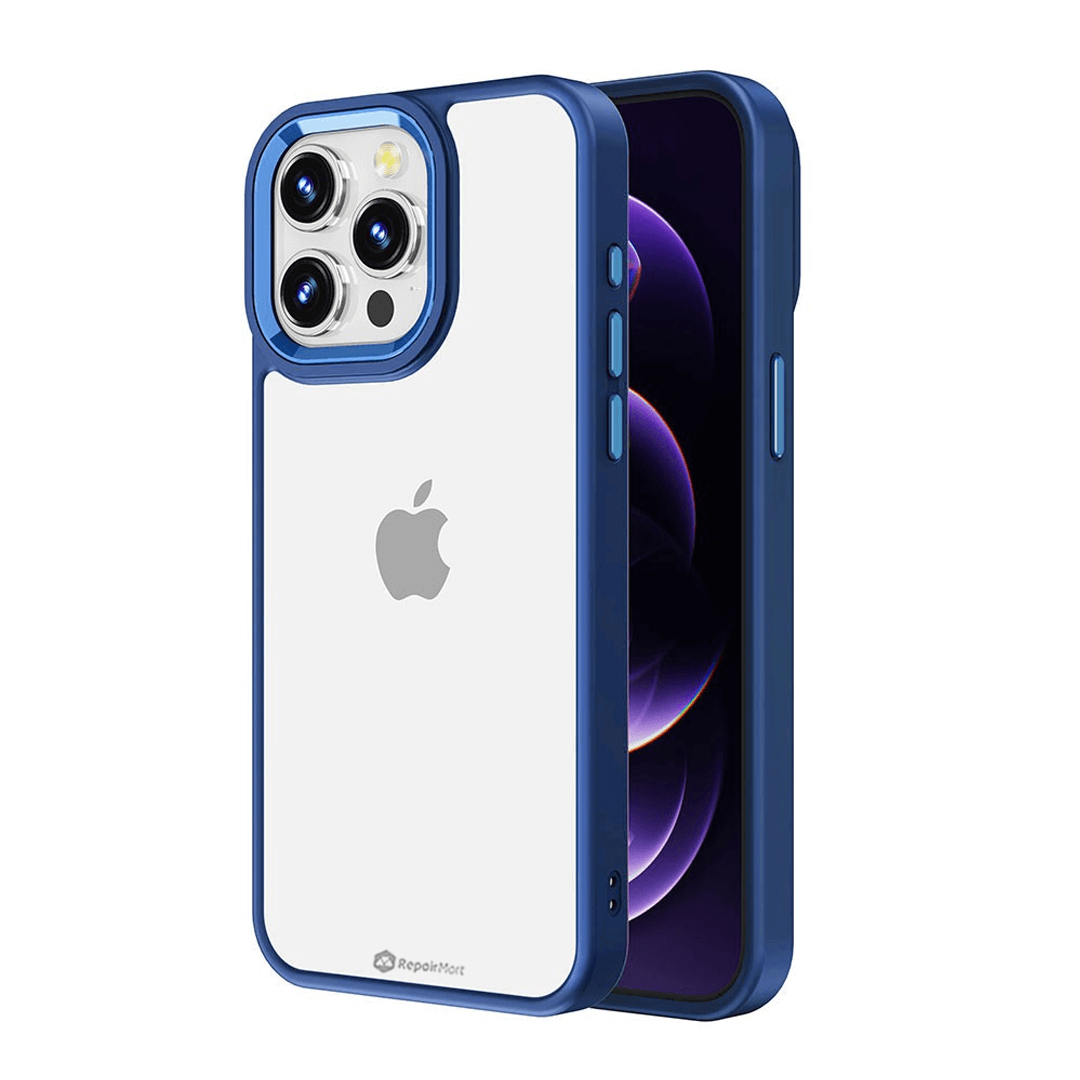 iPhone 15 Compatible Case Cover With Shockproof Metal Camera Lens And Protection - Blue