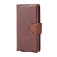 Thumbnail for iPhone 15 Pro Compatible Case Cover With  Detachable Magnetic Flip Leather Wallet - Brown