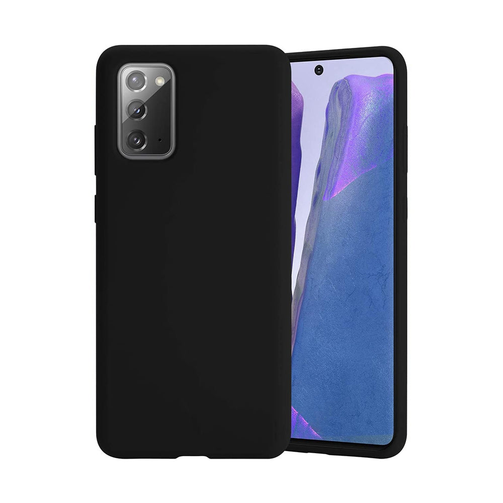 Liquid Silicone Case Cover for Samsung Galaxy S20 Plus - Black