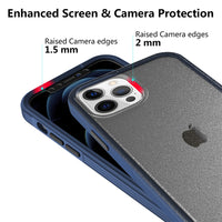 Thumbnail for 3 in 1 shockproof Slim Cell Cover Case for iPhone 12 Pro Max -Black+Black