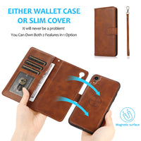 Thumbnail for iPhone XR Leather Wallet Flip MagSafe Case Cover - Black