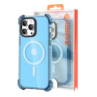 Thumbnail for Bounce Impact Clear Shockproof Magnetic Cover Case for iPhone 15-Clear - Black