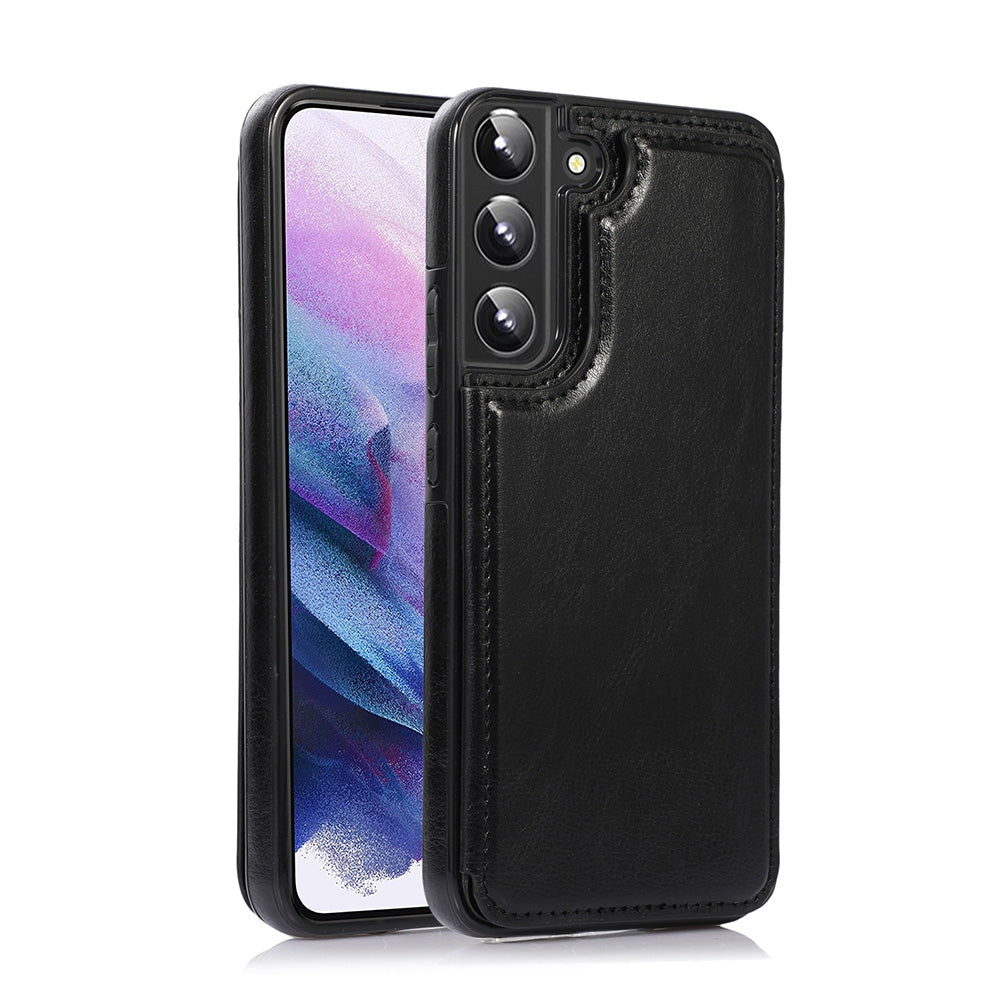 Samsung Galaxy S23 Plus Leather Wallet Flip Case Cover - Black