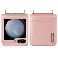 Thumbnail for Samsung Galaxy Z Flip5 Leather Wallet Flip Case Cover - Black