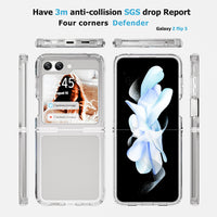 Thumbnail for Samsung Galaxy Z Flip5 Leather Wallet Flip Case Cover - Clear