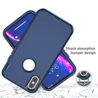Thumbnail for 3 in 1 Shockproof Silicone Armor Case Cover for iPhone XS Max - Black