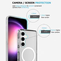 Thumbnail for Samsung Galaxy S24 Plus Clear Shockproof MagSafe Case Cover - Clear
