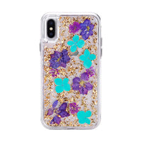 Thumbnail for Dried Flower Bling Gold Foil Clear Case Cover for iPhone X / XS - Gold