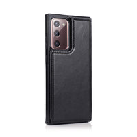 Thumbnail for Back Flip Leather Wallet Cover Case for Samsung Galaxy Note 20 - Black