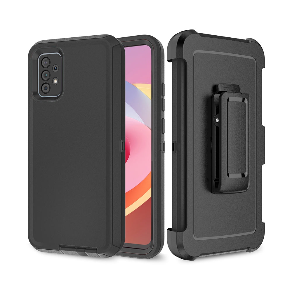 Samsung Galaxy A52 Heavy-Duty Armor Case Cover - Black