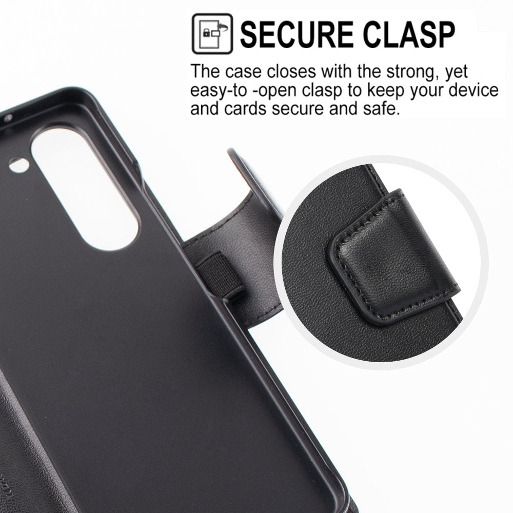 Hanman PU Flip Leather Wallet Case for Samsung Galaxy A07 4G - Black