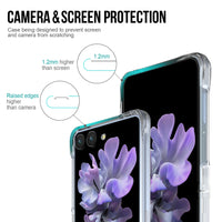Thumbnail for Crystal Clear Transparent Case Cover With Magnetic Ring for Samsung Galaxy Z Flip7 - Transparent
